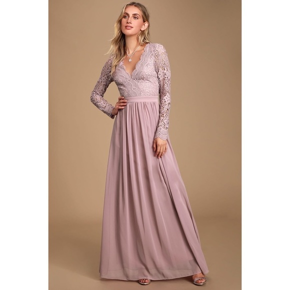 [Lulus] NWT Awaken My Love Lace Maxi Dress - Picture 2 of 9